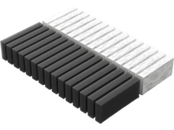HumminGuru water and air filter set, with black and white rectangular elements in two rows, viewed from a three-quarter angle