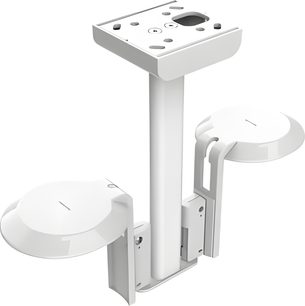 Ceiling mount for Sonos ERA 100 - Twin white with two circular plates and a rectangular central column