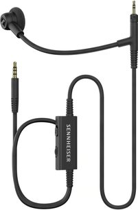 Sennheiser HD 500 kablet mikrofonbom, sort, plast, skum, fjernbetjening, 3,5 mm jackstik, set forfra