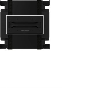 Indbygget subwoofer Bowers & Wilkins ISW-6 i sort, frontvisning, metalchassis med centralt spalteport-udluftning