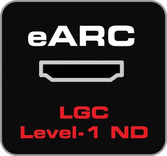 HDMI-kabel Audioquest Pearl 48Gbps 2m, sølvfarvet HDMI-stik, hvid tekst "eARC LGC Level-1 ND" på sort baggrund