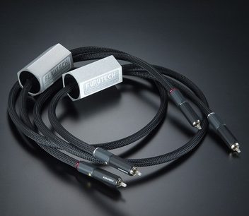 Furutech Audio Reference III-N1 sorte flettet RCA-lydkabler med metalstik og cylindriske separatorer