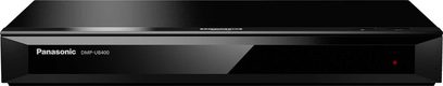 Panasonic DMP-UB400 sort 4K Blu-ray-afspiller, set forfra, i vandret position