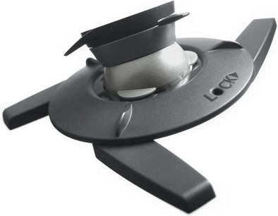 Support de plafond pour vidéo-projecteur Vogel's EPC 6545 gris foncé, vue de dessous en perspective, replié sur lui-même