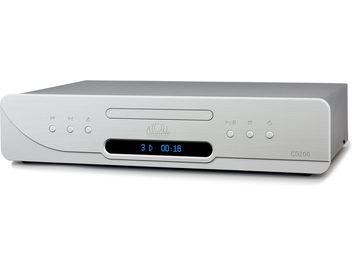 Cititor CD de înaltă fidelitate Atoll Electronique CD200 Evolution argintiu, vedere frontală, butoane circulare, ecran digital central