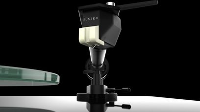 Giradischi hi-fi Pro-Ject T2 con braccio di lettura nero, testina Sumiko e piatto in vetro trasparente