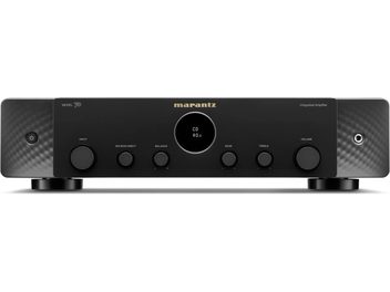 Marantz Model 70 sort integreret stereoforstærker, set forfra med central cirkulær skærm og drejeknapper