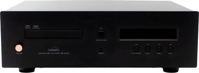 Lettore CD hi-fi Line Magnetic LM-32CD nero, pannello frontale con cassetto CD, display e controlli