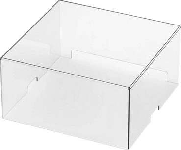 Prozoren pokrov Pro-Ject Cover It DS za gramofon, tričetrtinski pogled s stranskimi izrezi