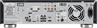 Pioneer BDP-51FD Blu-ray-afspiller, bagside, audio/video-tilslutninger inkluderende HDMI, komponent, S-Video og audio-udgange