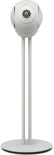 Devialet Tree-stativ til Phantom Ultimate 98 dB, i hvidt metal, dobbeltstativ, rund base, set forfra