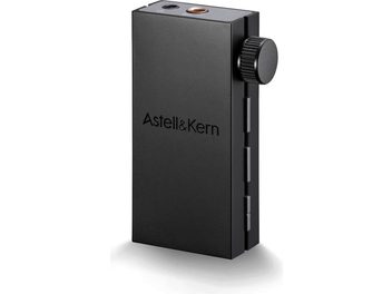 Convertor audio portabil Astell&Kern AK-HB1 negru mat, formă dreptunghiulară, buton rotativ și conexiuni pe lateral