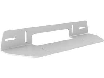Supporto da parete bianco in metallo per soundbar SONOS Beam, visto frontalmente, con due bracci laterali e una piastra centrale