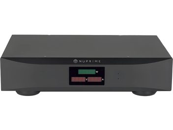 NuPrime Pure AC-4E netstrømconditioner i sort, set forfra med centralt digitalt display