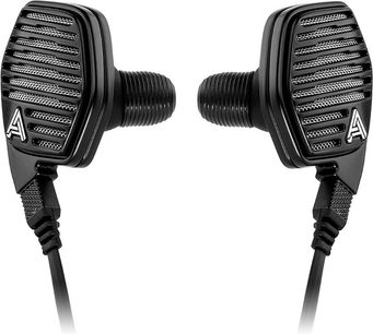 Audeze LCD-i3 sort hovedtelefoner, frontvisning, to ovale åbne ørekopper med metalgitre, polstret hovedbøjle