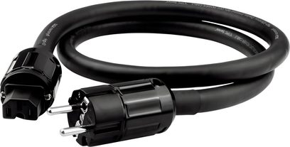 Netstrømskabel Taga Harmony ETPC-TS 1,2 m sort, Schuko-stik til IEC C13-stik, tyk kappe