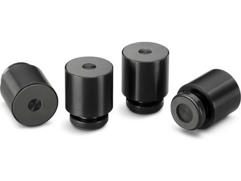 Antivibrasjonsdemper Mofi Electronics Ultra LNF, sett med 4 svarte sylindre med sentral boring