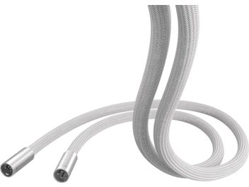 Inakustik Referenz NF-1205 AIR Pure Silver XLR-lydkabel grå flettet med sølvfarvede stik