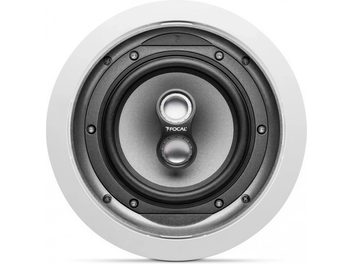 Boxă încastrabilă Focal IC 706V ST, difuzor de bas circular gri deschis, tweeter cu dom central gri închis, șasiu cu 8 puncte de fixare