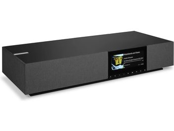 Cambridge Audio EVO ONE svart smart högtalare, frontgaller i textil och central färgskärm med touchkontroller