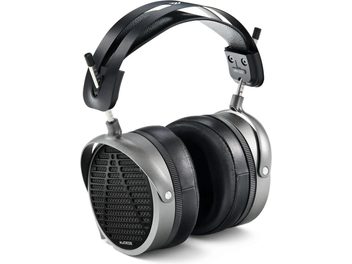 Audeze MM-520 Manny Marroquin siyah ve gri hi-fi kulaklık, kulak çevresi pedler ve açık ızgaralar