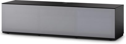 Έπιπλο τηλεόρασης Sonorous Studio STA260T-BLK-GRY μαύρο, ορθογώνιο, μετωπική όψη, γυαλιστερή επιφάνεια, χωρίς ορατές λαβές