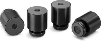 Amortyzator antywibracyjny Mofi Electronics Ultra LNF, zestaw 4 czarnych cylindrów z centralnym otworem