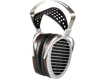 Open hifi-hoofdtelefoon Hifiman HE1000SE, magnetische planaire drivers, open metalen oorschelpen, lederen hoofdband en oorpads