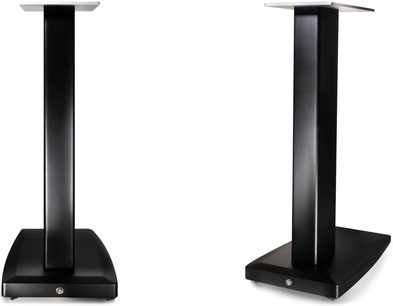 base per diffusore Gold Note A3 EVO II nero, colonna quadrata, ripiano bianco, ampia base stabile