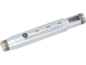 Hvit sylindrisk søyle Chief CMS012018, aluminium, 30-40 cm, gjennomgående hull, gjengede deler