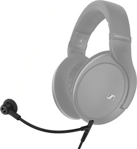 Sennheiser HD 500 BAM sort boom-mikrofon i plast, skumvindhætte og kablet ledning, sideview