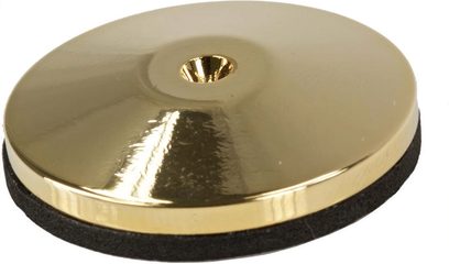 Contraponto universal CPU660OR Real Cable dourado e preto, vista superior, com ponta cônica central e base circular