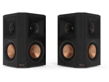 Колони Klipsch RP-502S II ebony издание 2022 черни, преден изглед, 2 еднакви колони една до друга