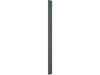 Cache câble pour téléviseur Vogel's TVA 6000 noir, long profil vertical plat aux coins arrondis, vu de trois quarts
