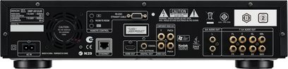 Denon DBP-2012UD 4K Blu-ray-afspiller, set forfra, sort front med display, knapper og stik i sølv