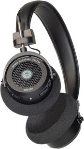 Casque hifi sans-fil Grado GW100x avec arceau noir rembourré, oreillettes en mousse noire et grille circulaire perforée