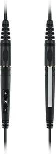 Åbent hi-fi hovedsæt Sennheiser Amperior sølv, set forfra, to sorte ørekopper med metalrist og sølvfarvet hovedbøjle