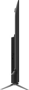 TCL 55QLED760 2022 TV set fra siden, flad skærm, sort ramme og fod, stik på bagsiden