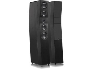 Boxă tower SVS Ultra Evolution frân negru, 5 difuzoare, față neagră mată, vedere frontală