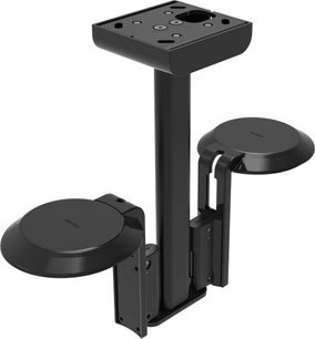Supporto per diffusore Flexson, modello Supporto a soffitto per Sonos ERA 100 - Twin nero, finitura Nera, vista frontale