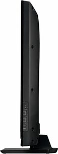 Televizor Sony KDL-37W5500 černý, pohled z profilu, plochá obrazovka, obdélníkový podstavec, tlačítka na pravé straně