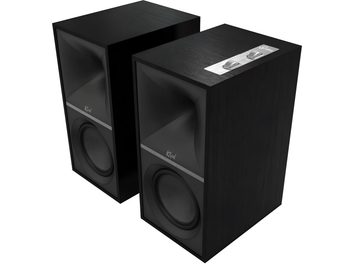 Coppia di diffusori connessi Klipsch The Sevens neri, rettangolari, legno testurizzato, griglia nera, vista angolare