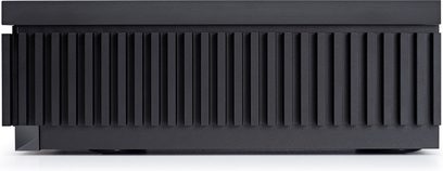 Naim Audio Uniti Core sort CD-afspiller, frontvisning, frontgitter med lodrette sprækker, ingen synlige knapper eller skærm