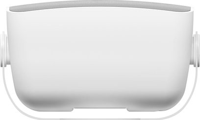 Sonos udendørs højttaler i hvid, set forfra, med afrundet form, perforeret gitter på forsiden, hvid farve