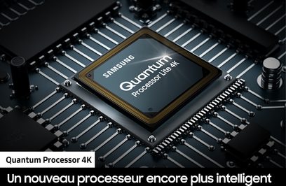 TU50DU8575 2024 højdefinitions-TV. Tæt på et Quantum Processor Lite 4K-processor på et bundkort