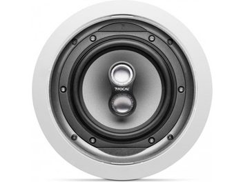 Diffusore da incasso Focal IC 706V ST, woofer circolare grigio chiaro, tweeter a cupola centrale grigio scuro, telaio con 8 punti di fissaggio
