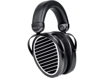 Casque hifi ouvert Hifiman Edition XS noir, vue de profil gauche, oreillettes ovales, grille métallique, arceau rembourré