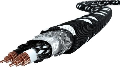 Cavo audio RCA Inakustik Reference NF-204 Micro AIR 1m, nero, intrecciato, connettori RCA placcati oro, guaina trasparente