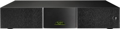 Výkonový zesilovač Naim Audio NAP 250 DR černý, pohled zepředu, horizontální obdélníkový tvar, matně černý čelní panel