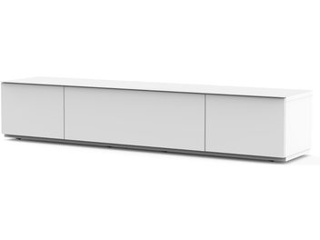 Sonorous STA200F low TV cabinet, white, 3 sliding doors, high-gloss white lacquered finish, front view